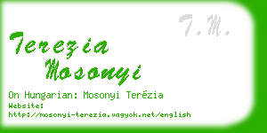 terezia mosonyi business card