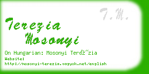 terezia mosonyi business card